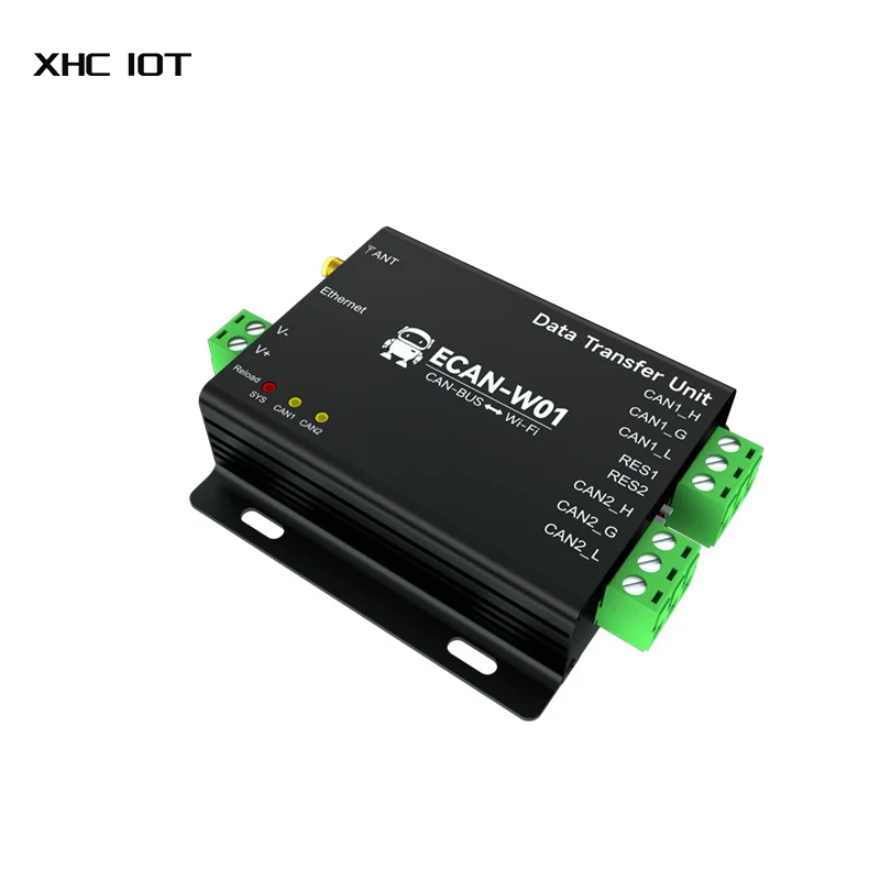 Serial Server CAN2.0 to WiFi TCP Gateway Protocol Conversion CAN-BUS to WiFi Port Isolation XHCIOT ECAN-W01 AP/STA Dual Channel