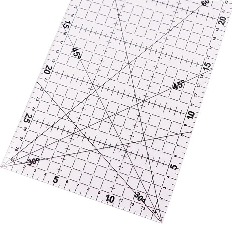 مسطرة مرقعة من مادة الأكريليك ، أدوات خياطة اللحف عالية الجودة ، مقياس شفاف ، اللوازم المدرسية ، 30*15 سم