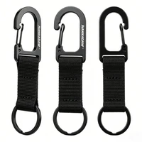 1/2Pcs Webbing Spring Snap Hook Carabiner Quick Clip Key Ring Keychain Backpack Accessory for Outdoor Camping Hiking EDC Gear 6