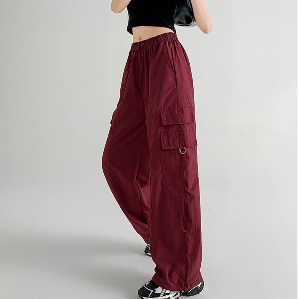 速乾パンツレディーススポーツパンツ L M ファッショナブルなルーズパンツ女性のためのルーズズボン弾性生地レギュラー丈