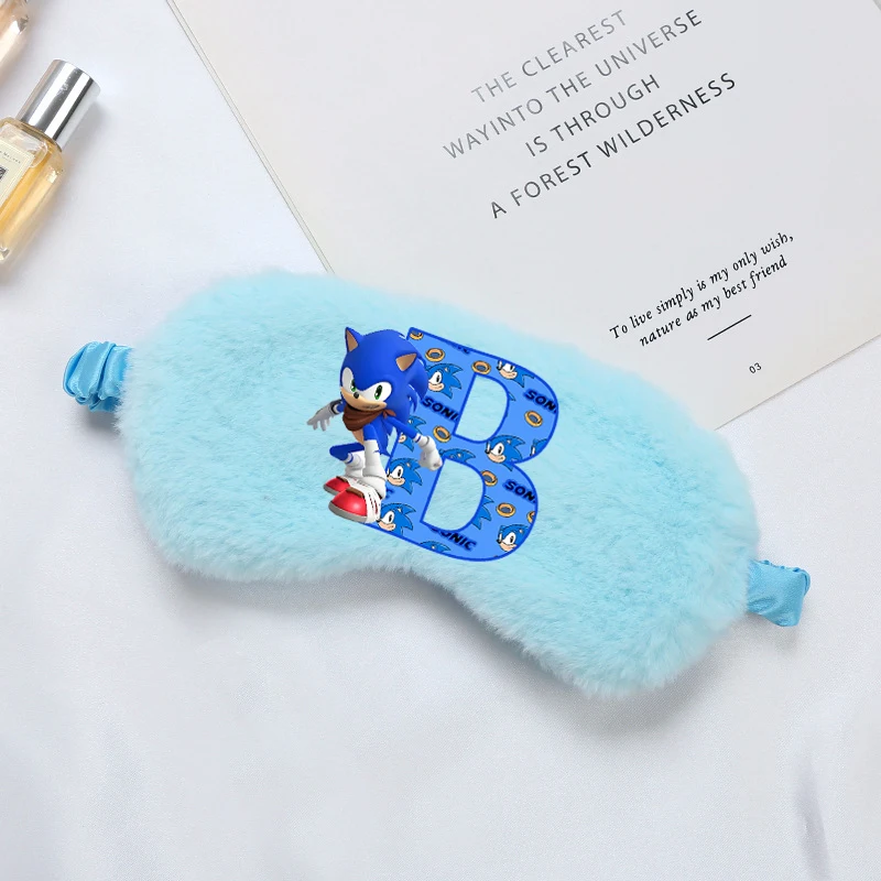 قناع عين قطيفة جديد من Sonics للنوم بشكل أفضل مطبوع عليه حروف كرتونية مقاومة للضوء غطاء عين ليلي أنيق لطيف وناعم معصوب العينينين