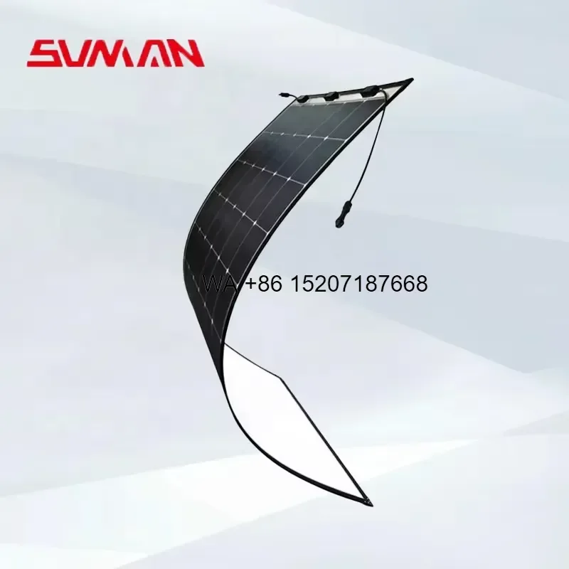 Wmwmnu for Sunman Earc 520W Flexible Solar Panel Custom Size A Grade Monocrystalline N Thin Film for Car Roof