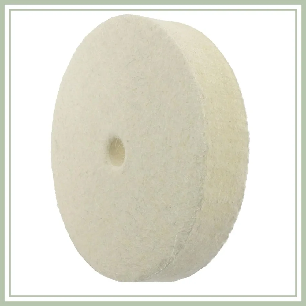 

6'' Wool Felt Buffing Wheel - 1/2'' Arbor Hard Felt Polishing Wheels for Bench Grinder