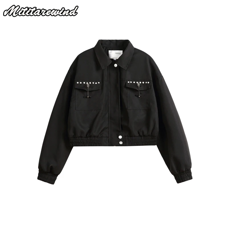 Spring And Autumn Coats For Men And Women New Design Ins Fashion Black Short Jackets High Street Streetwear Y2k Style Youth