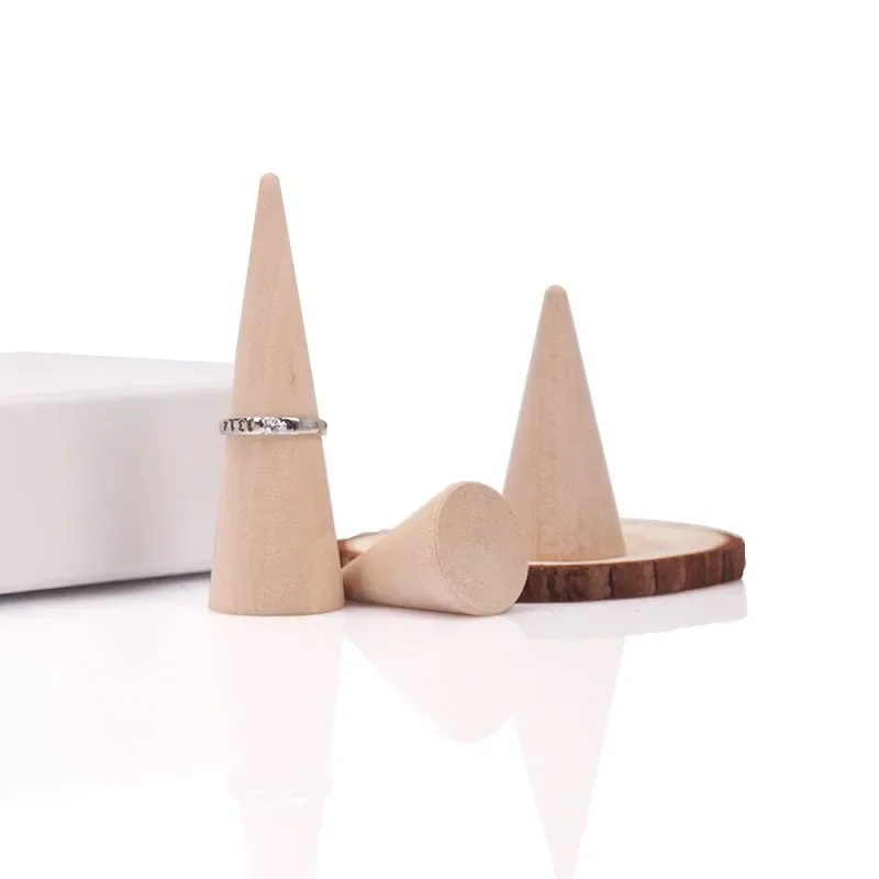 Solid Wood Cone Ring Rack for Wedding Rings
