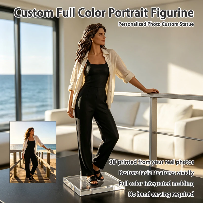 Custom Photo 3D Printed Figurine Personalized Bestie Portrait Statue Friendship Souvenir Gift