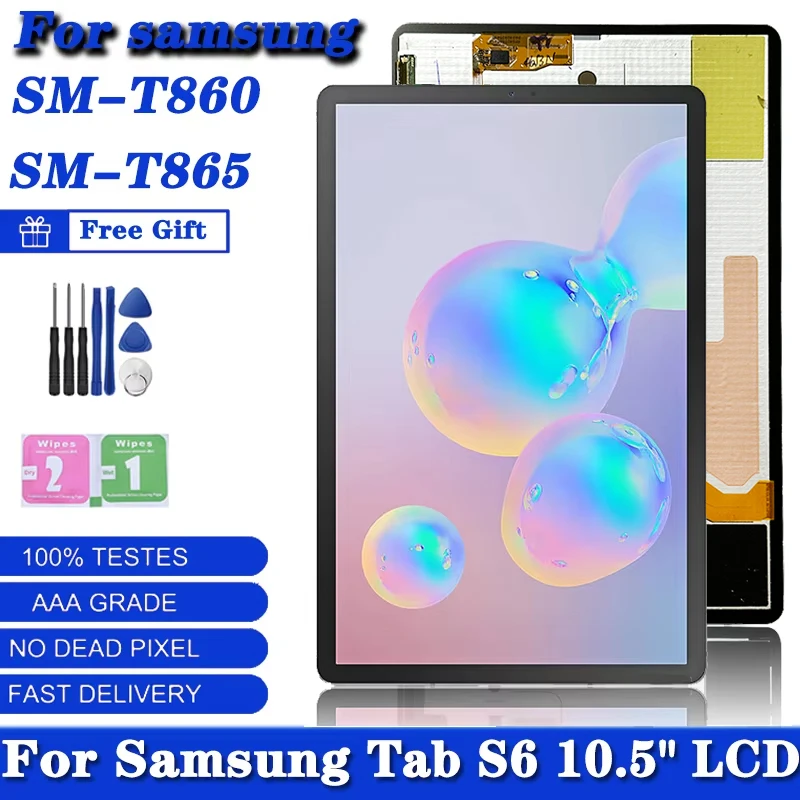 10,5-calowy wyświetlacz LCD T860 do Samsung Tab S6 SM-T860 SM-T865 T867 SM-T865N T867V T867U T867R4 LCD z ekranem dotykowym