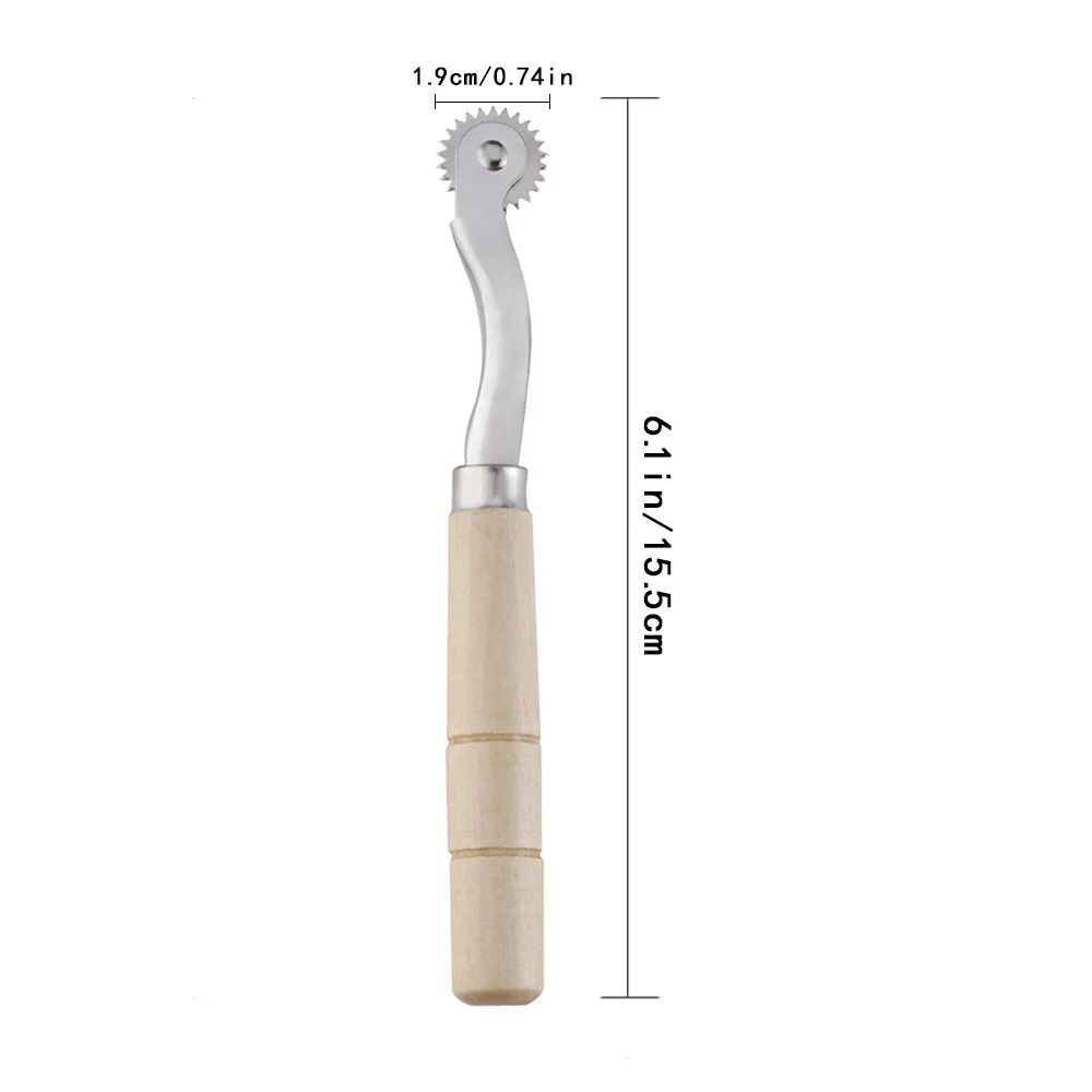 Sewing Tool Kit With Wood Handle Practical Serrate Edge Pattern Tracer Tracing Wheel Tailor Stitch Marker New Arrival