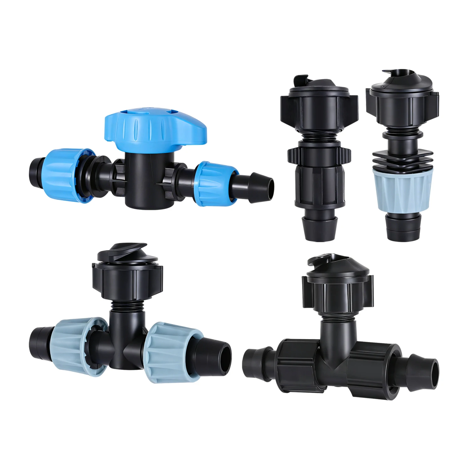 16mm Drip Irrigation Barbed Bypass Valve Tee Joint Drip System Water Diverting Valve For Hose Adapter Garden Accessories