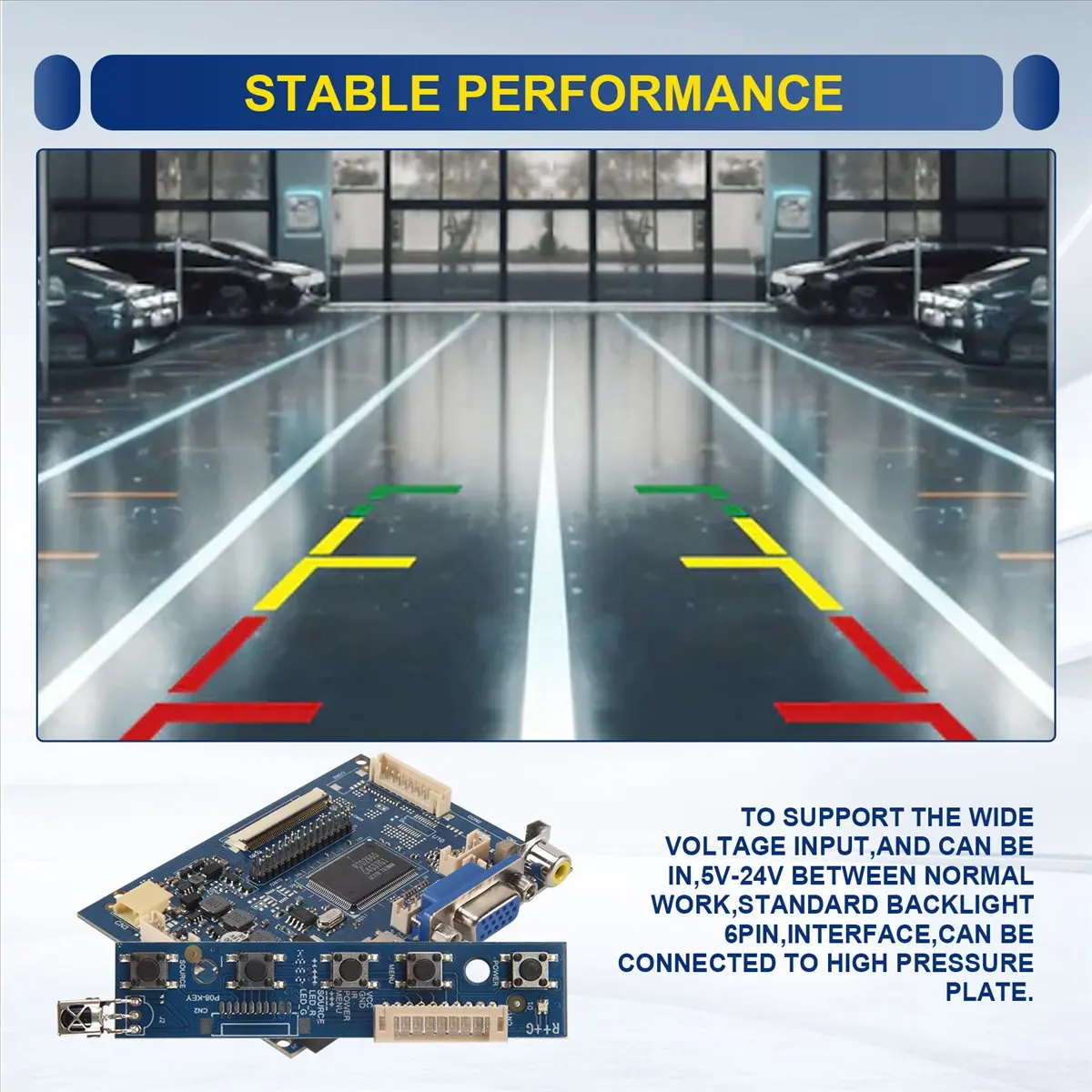 【2026 TOP Global】7 Inch 1024 X 600 LCD Screen Display Driver Board W/Driver Board Monitor for Support AV Reversing Priority
