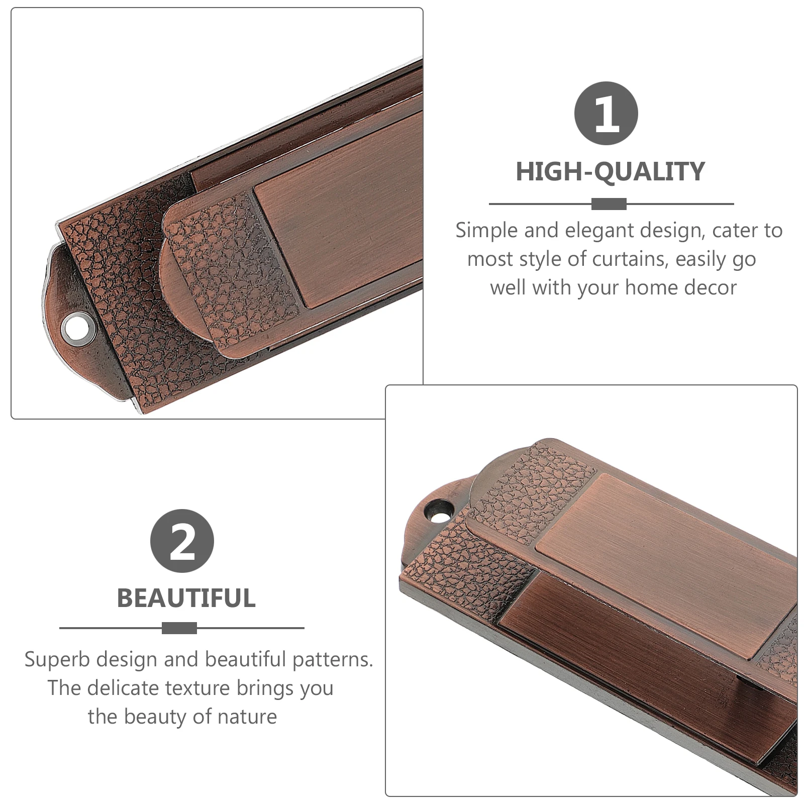 Curtain Wall Hooks Aluminum Alloy Simple Decor Bedroom Living Room Study Balcony Sheer Thick Shower Curtains Rope