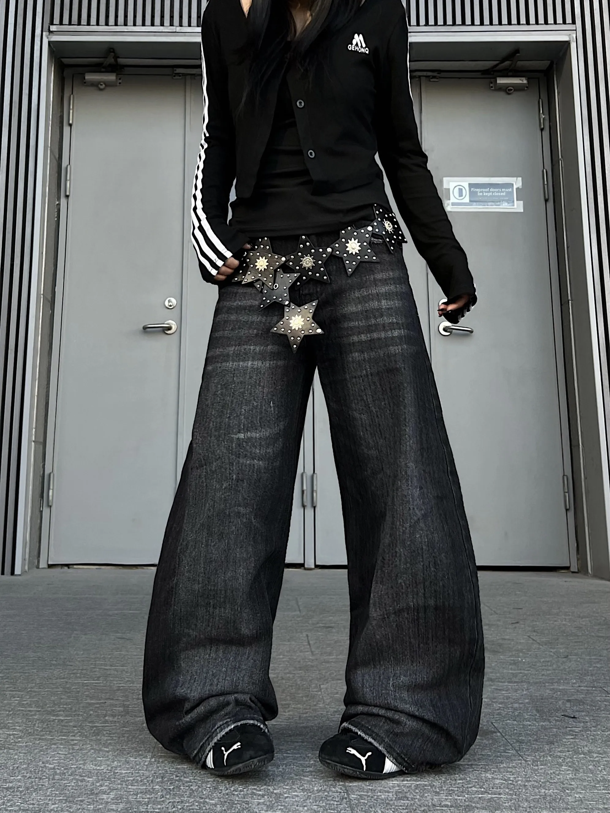 

Мужские джинсы American Sle Waed Classic Knife: свободный крой, чистый силуэт, длинные брюки, повседневная одежда на все сезоны