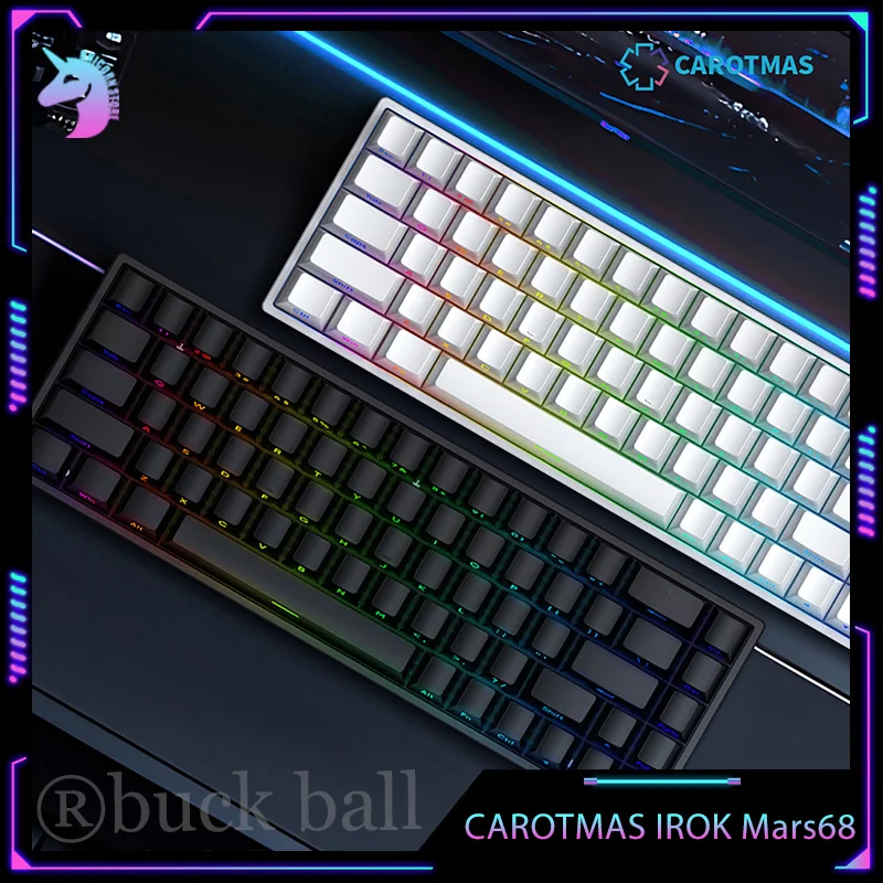 CAROTMAS IROK Mars68 Magnetic Switch Keyboard Dual Mode Keyboard Custom Wireless 8000Hz 0.01RT Gaming Keyboard PC Accessories