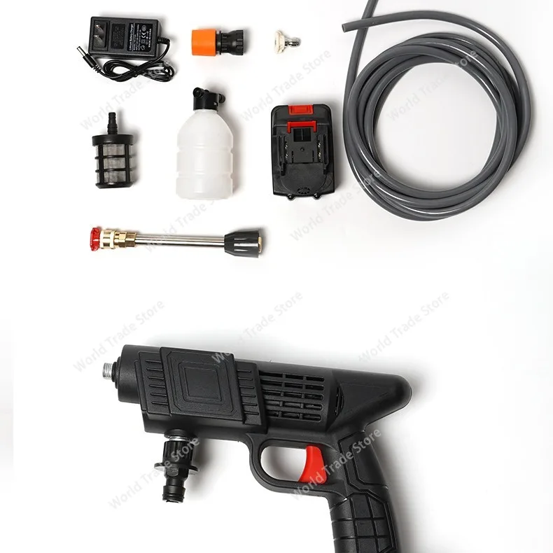 

Wireless car wash water gun, household portable lithium battery, high-power car wash high-pressure water gun
