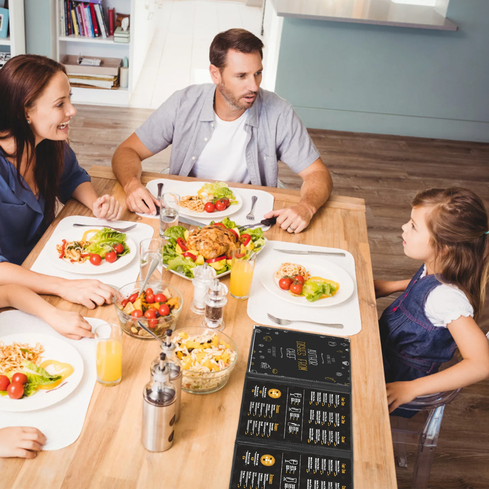 

2 шт. прозрачных обложки для меню из ПВХ с гладкими закругленными углами, легко моются, портативные, для ресторанов