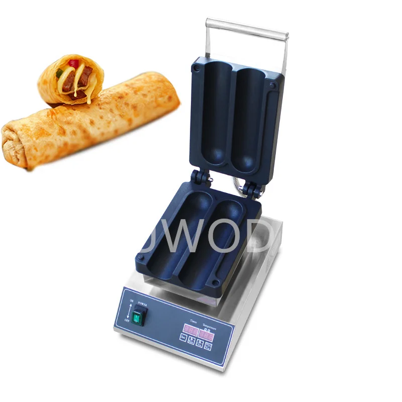 Stainless Steel Mexican Chicken Burrito Fresh Meat Chicken Rolls Waffle Maker Digital Chicken Loaf Machine Small Mexican Twister