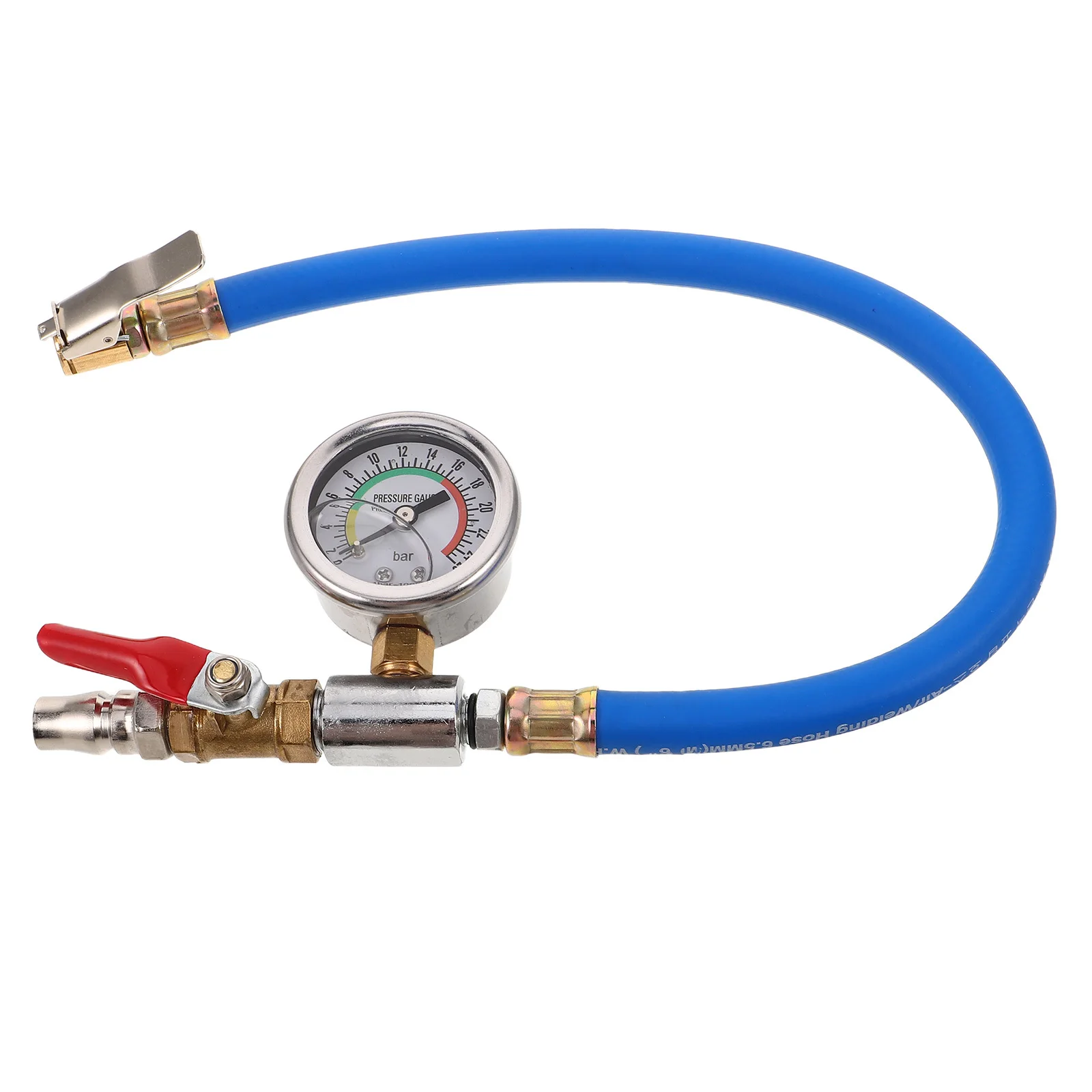 

Universal Tire Pressure Gauge Inflator Self Clamping Quick Connect Coupler for Accurate Car Bike Atv Tire Inflation Air