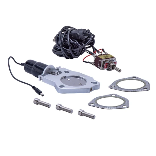 Válvula de escape eléctrica Universal, válvula de mariposa para sistema de corte de escape de 2,5 pulgadas y 3 pulgadas con botón de interruptor CVS