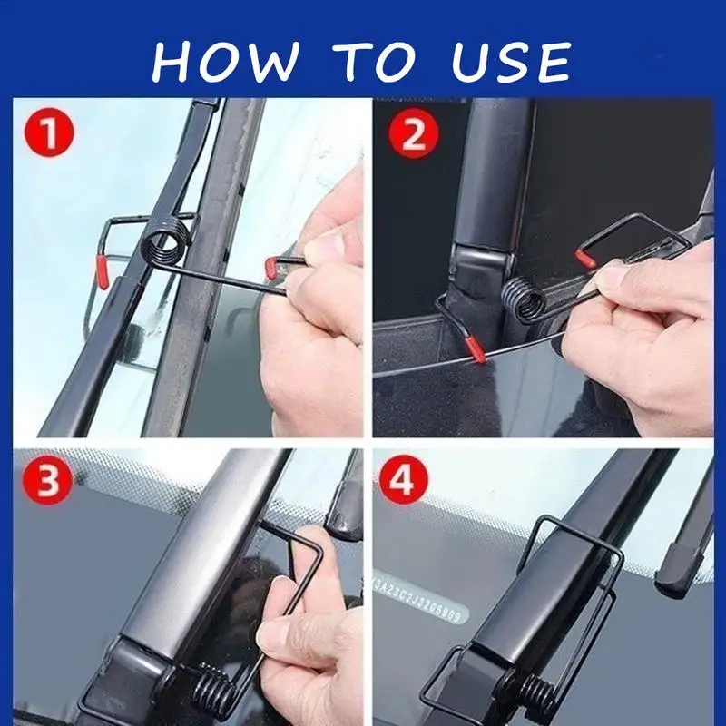 Car Wiper Booster Spring Auto Windshield Wiper Arm Intelligent Power Assist Alloy Spring For Auto Wiper Repair Accessories