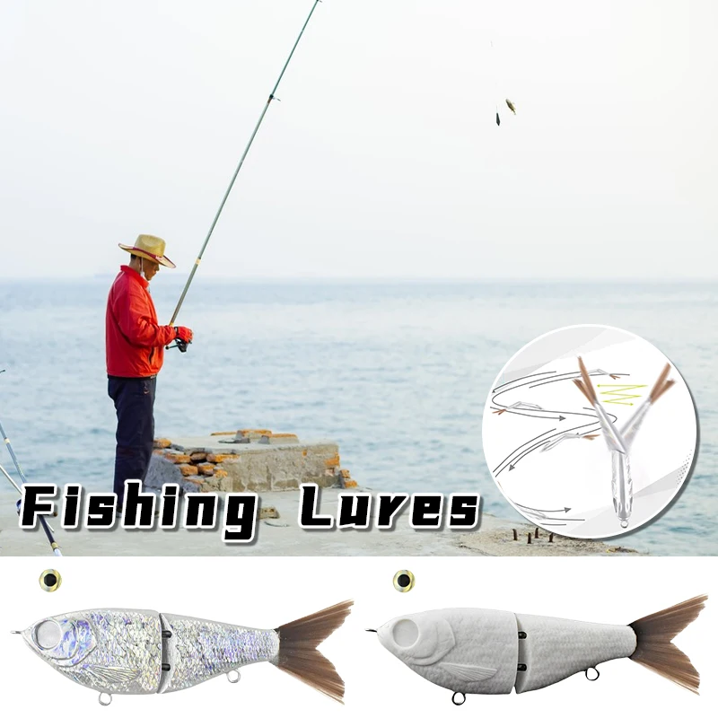 

Glide Baits for Pike Salmon Trout Topwater Single-Jointed Swimbait Bass Fishing Lure with Realistic Wobble Action