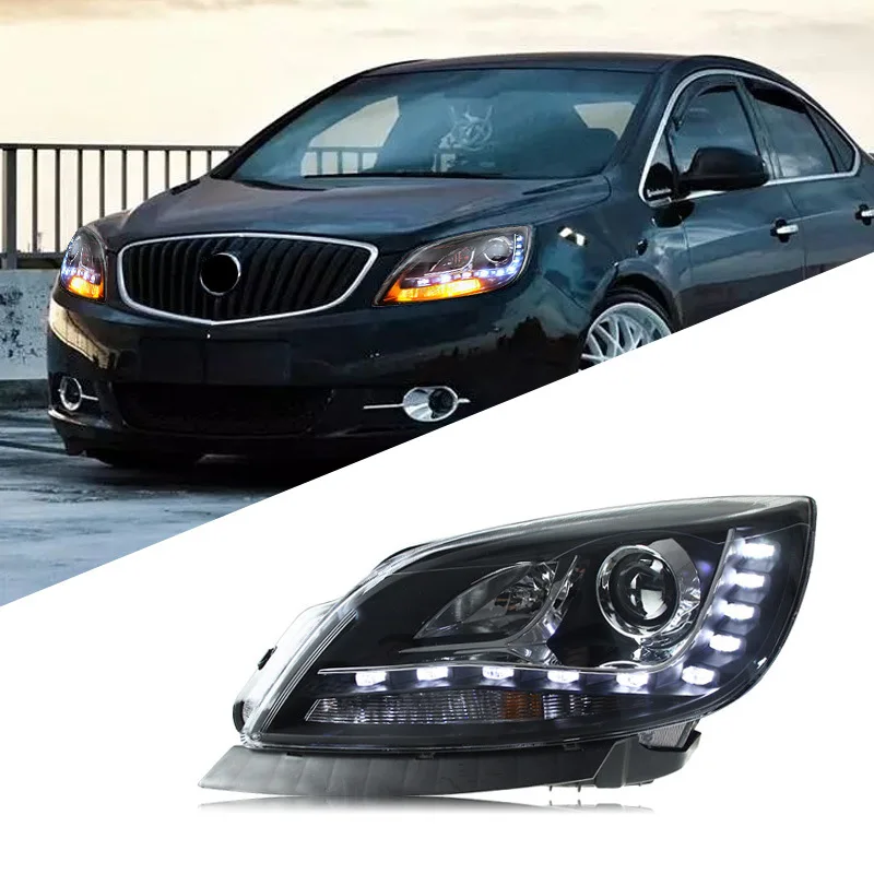 

Suitable for Buick 09-14 Yinglang GT headlight assembly modified LED daytime running light double lens xenon headlight