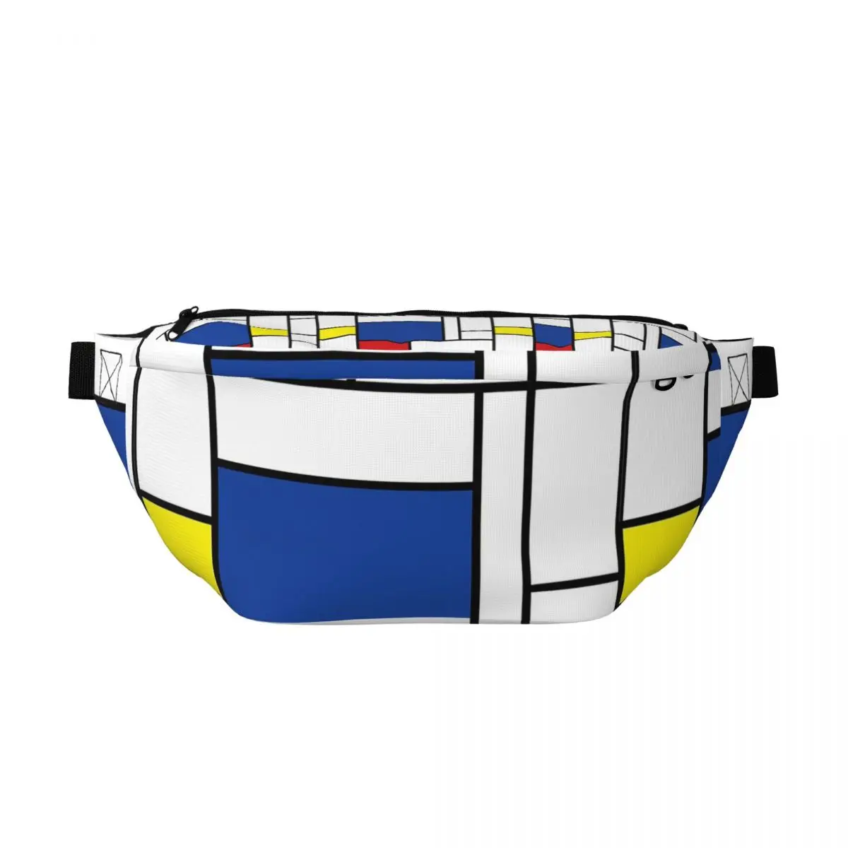 

Crossbody Waist Bag Mondrian Minimalist De Stijl Modern Art II Fatfatin Men Women Adjustable Fanny Pack Phone Pouch Chest Bag