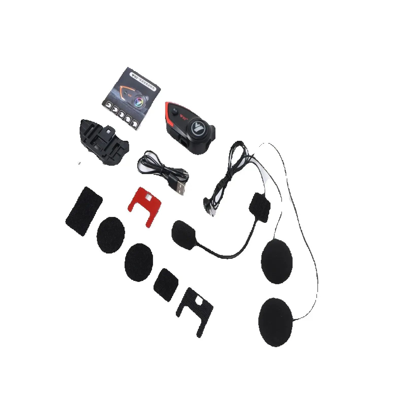 

Motorcycle Helmet Bluetooth Intercom Headset Y80-2x With Qualcomm BT5.0 For Universal Compatibility