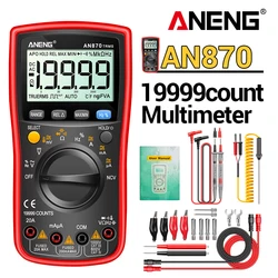 ANENG AN870 Digital Multimeter 19999 Zählt profissional transistor elektrische tester 600 v multi volt esr meter blei set