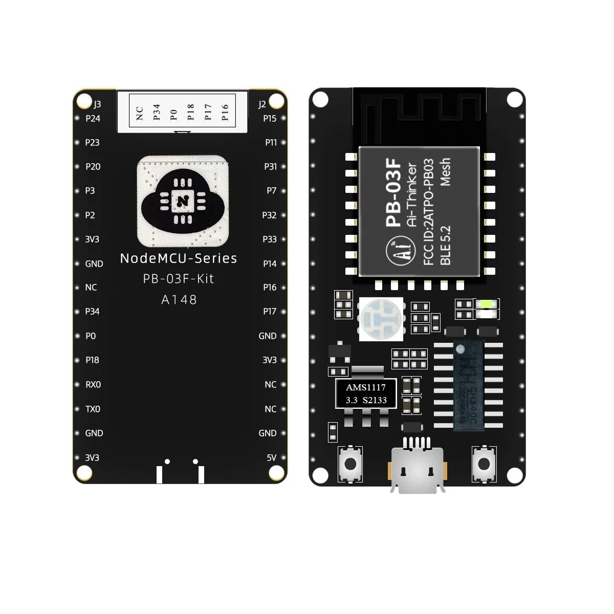 PB-03F-Kit Development Board PHY6252 Solution Bluetooth BLE5.2 Function Test Board