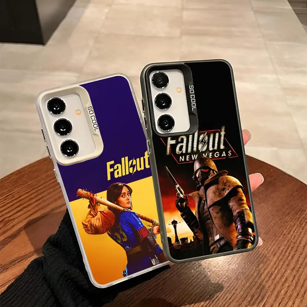 Games Fallout Phone Case For Samsung Galaxy S24 S23 S22 S21 S20 Note20 Ultra Plus Fe colored silver Cover