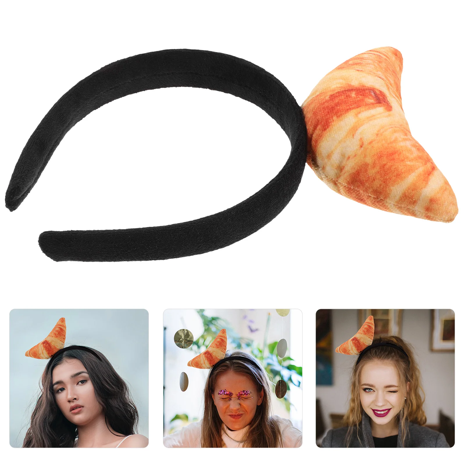 

Bread Headband Imitation Food Headbands Festival Bread Headdress Photo Props Party Accessories Cosplay Hair Accessory Stage