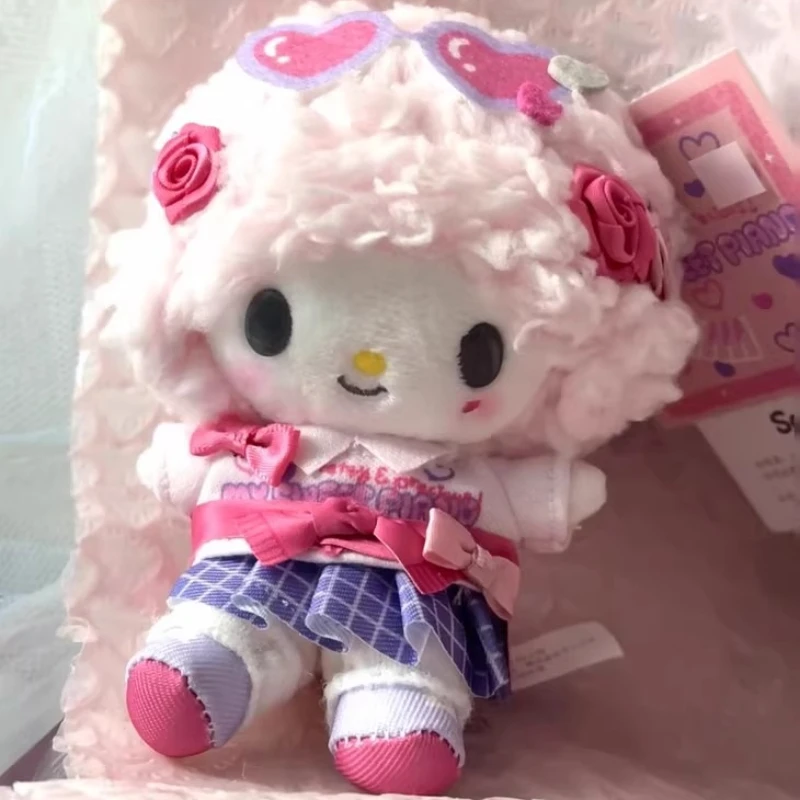 12 ซม.Sanlio อะนิเมะประกาย High School แกะน้อย Kitty ตุ๊กตาน่ารักตุ๊กตากระเป๋าเป้สะพายหลังจี้เด็กของขวัญวันเกิดของเล่น