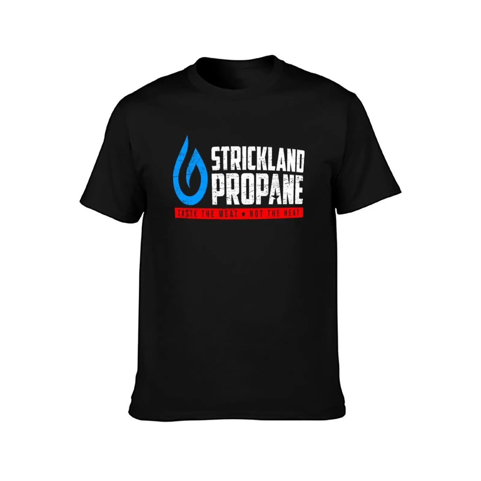 Strickland Propane T-Shirt, Summer Casual Cotton Tee, Oversized Streetwear Tops, Vintage Graphic Print, Loose Fit Short Sleeve