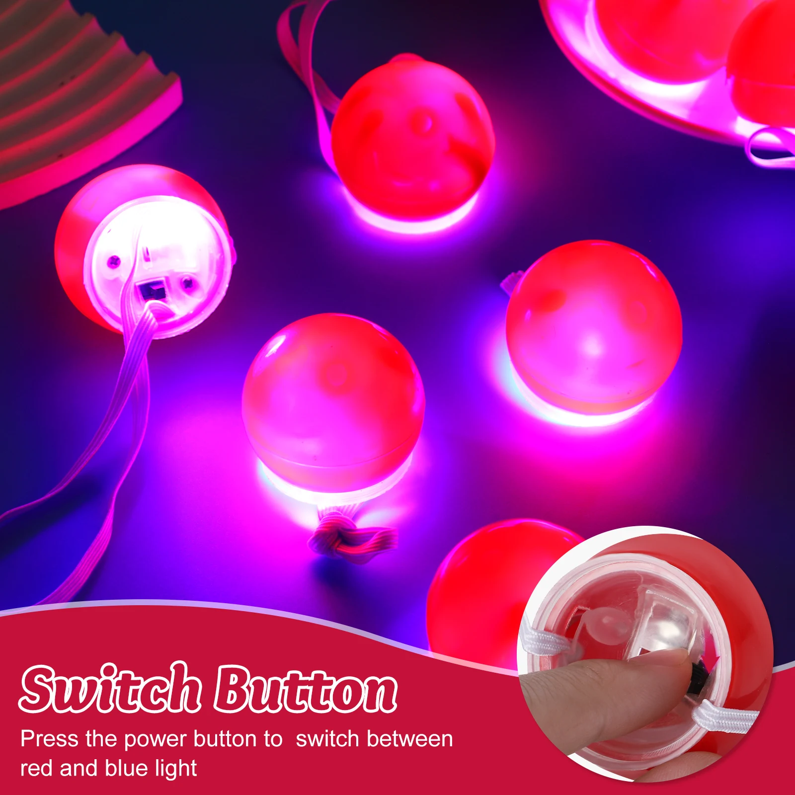 

12pcs Glowing Red Clown Nose Plastic Funny Party Nose Light Up Balls Christmas Halloween Costume Props Party Decor Festival