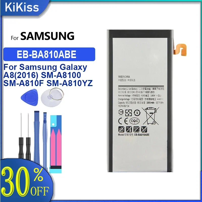 Battery EB-BA810ABE 3300mAh For Samsung Galaxy A8 (2016) SM-A8100 SM-A810F SM-A810YZ SM-A810S A810F/DS SM-A810 A810 A810YZ A810S