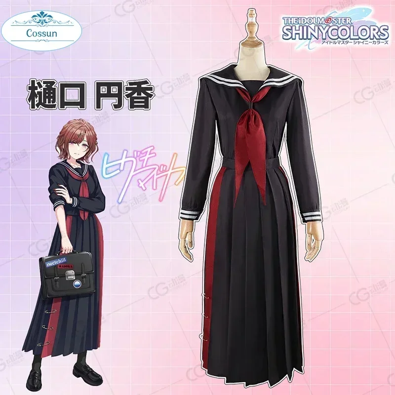 

COSSUN Anime Higuchi Madoka Cosplay THE IDOLM@STER SHINY COLORS Dresss Cosume Party Clothig JK Uniform Women Shirt Skirt Tie