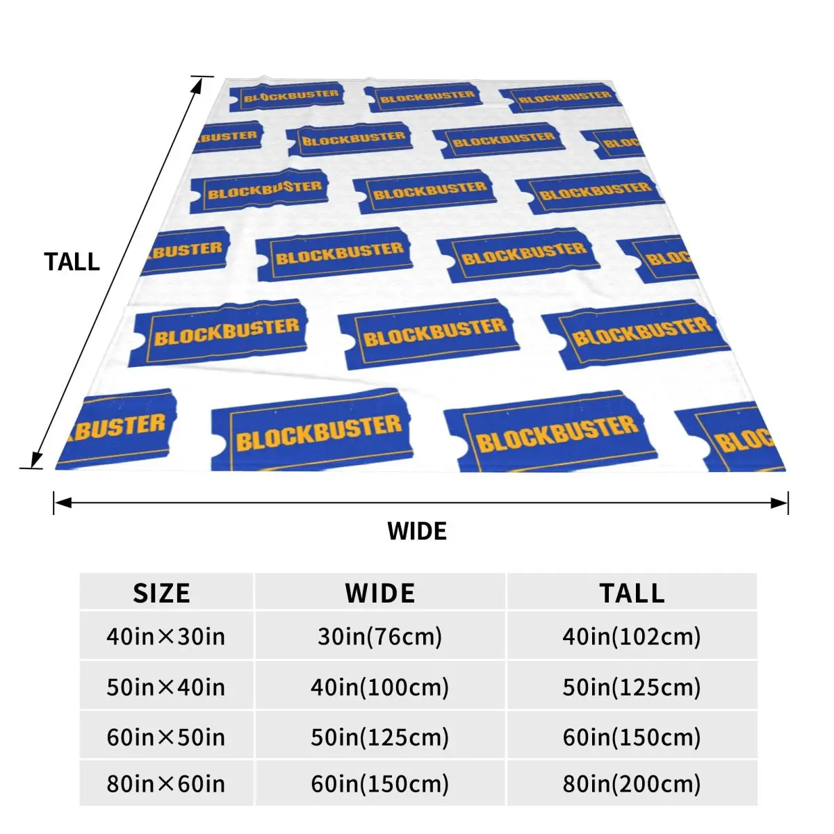 Blockbuster Video Logo Blankets Soft Warm Flannel Throw Blanket Plush for Bed Travel Home Sofa