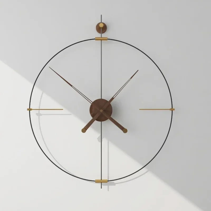 New Minimalist Style Wall Clocks Silent Pointer Hanging Timer No Number Hollow Watch Household Living Room Unique Decoratio