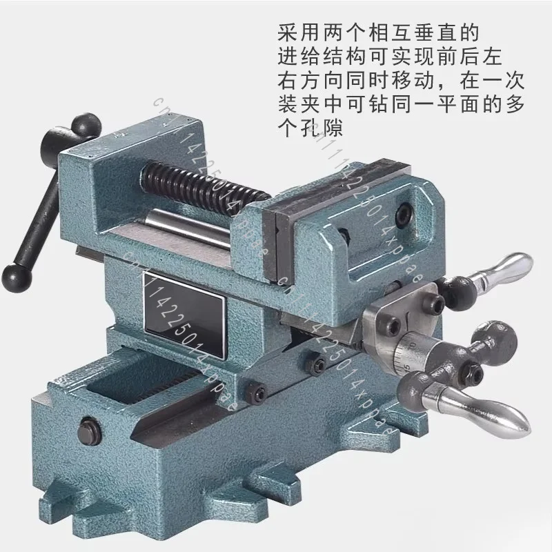Two-Way Movable Vise Table 3 Inch/4 Inch Heavy-Duty Precision Cross-Nose Pliers Bench Vise Drilling Variable Milling Machine