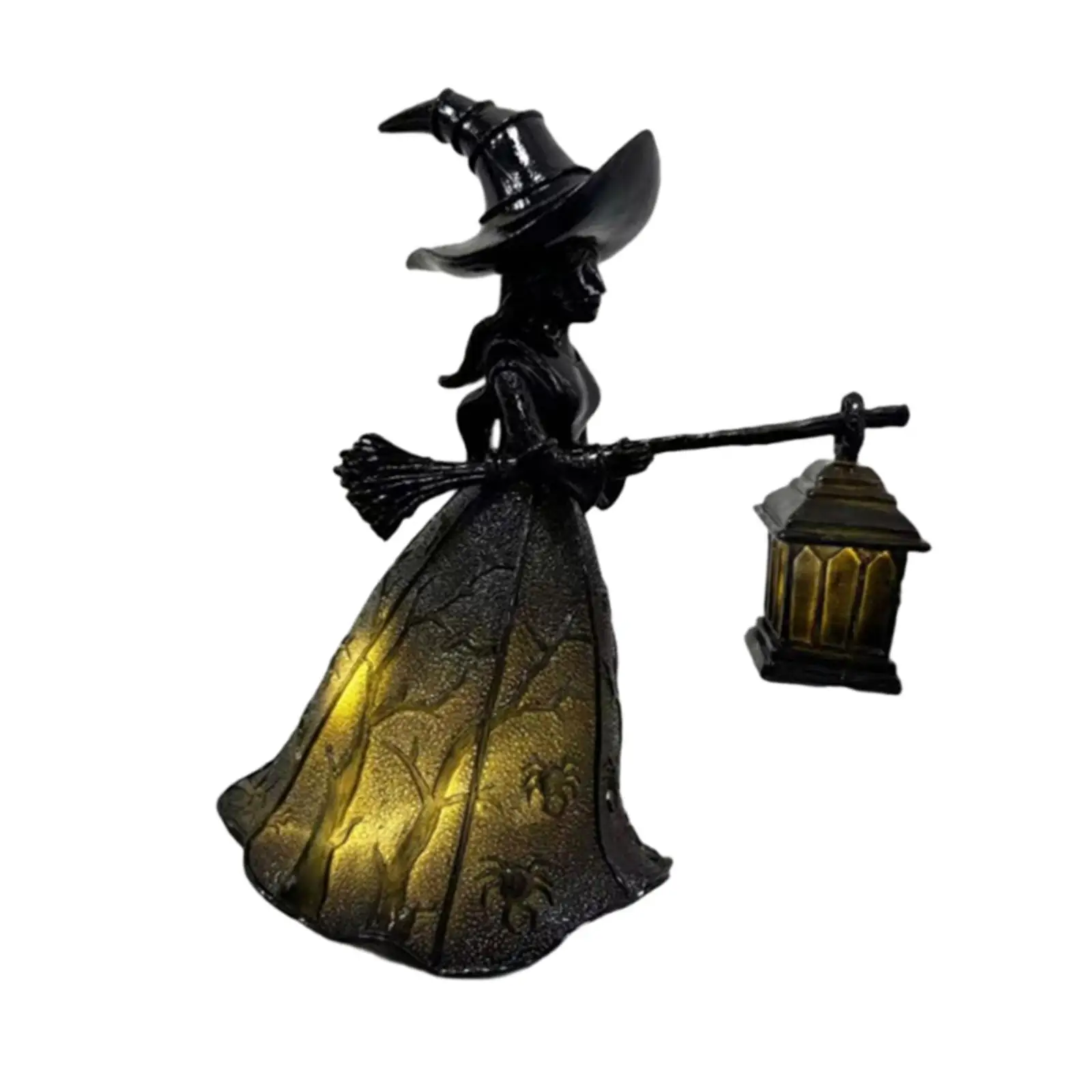 Halloween-Hexenlampe, gruselige dekorative Hexenstatue für Schlafzimmer, Büro, Party