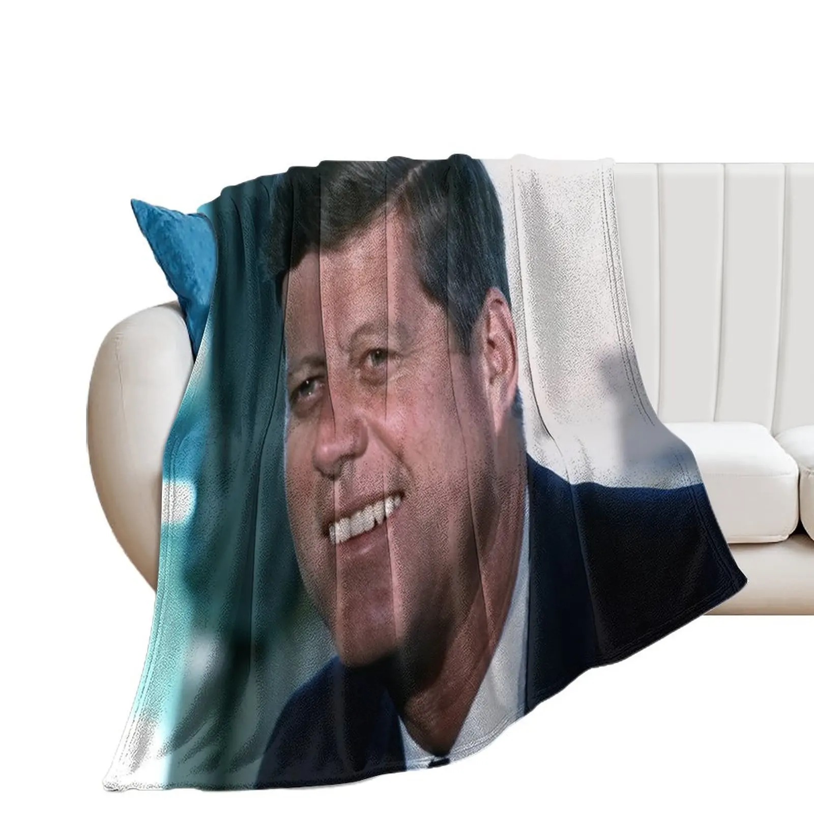 John Kennedy JFK Portrait Throw Blanket Camping manga Polar for sofa Blankets