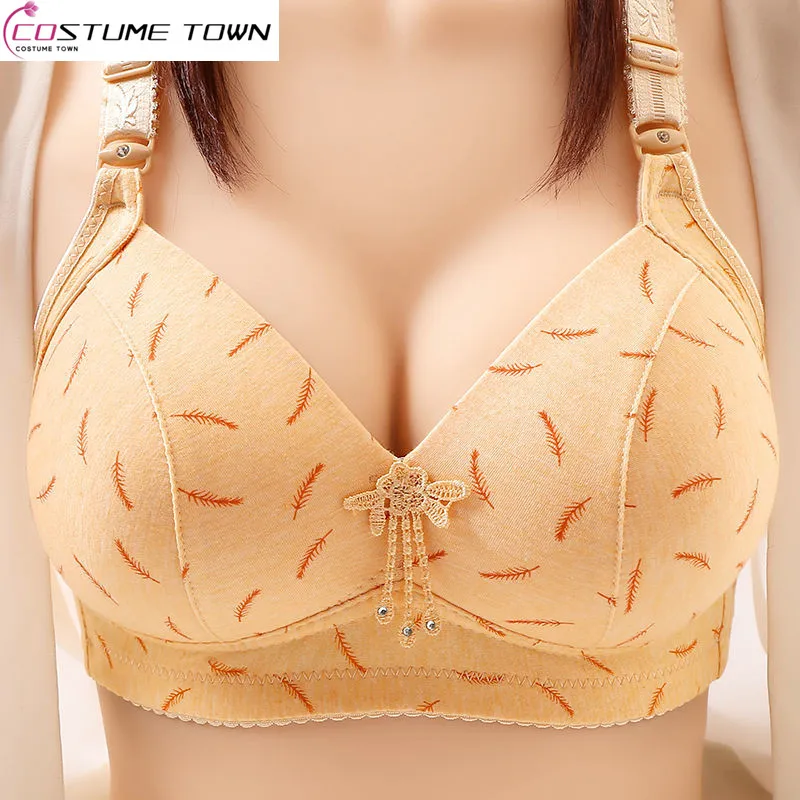 

Thin and Anti Sagging Side Collection Breast Beauty Back Anti Glare Non Magnetic Non Steel Ring Gathered Women's Underwear Bra