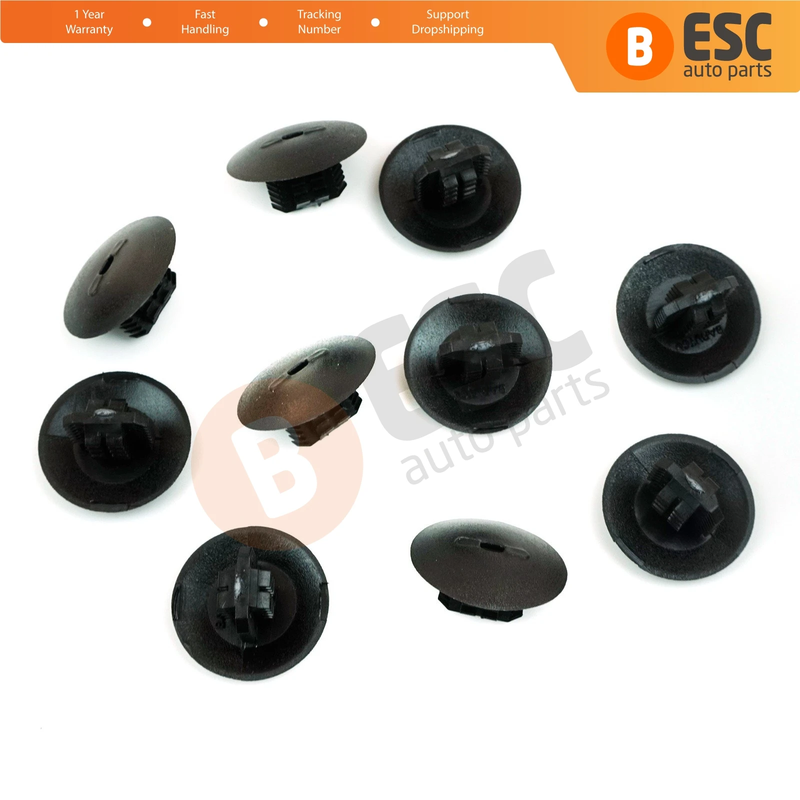 ESC ECF5033 10 Pieces Upholstery Wheel Arches Fir Tree Clip For Renault 7703081188