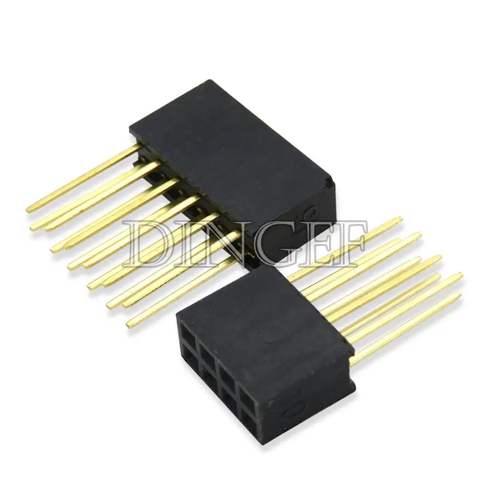 10PCS 2.54mm Stackable Long Legs Femal pin long 11MM Header For Arduino Shield Connector Socket 2P 3P 4P 5P 6P 7P 8P 10P 20P