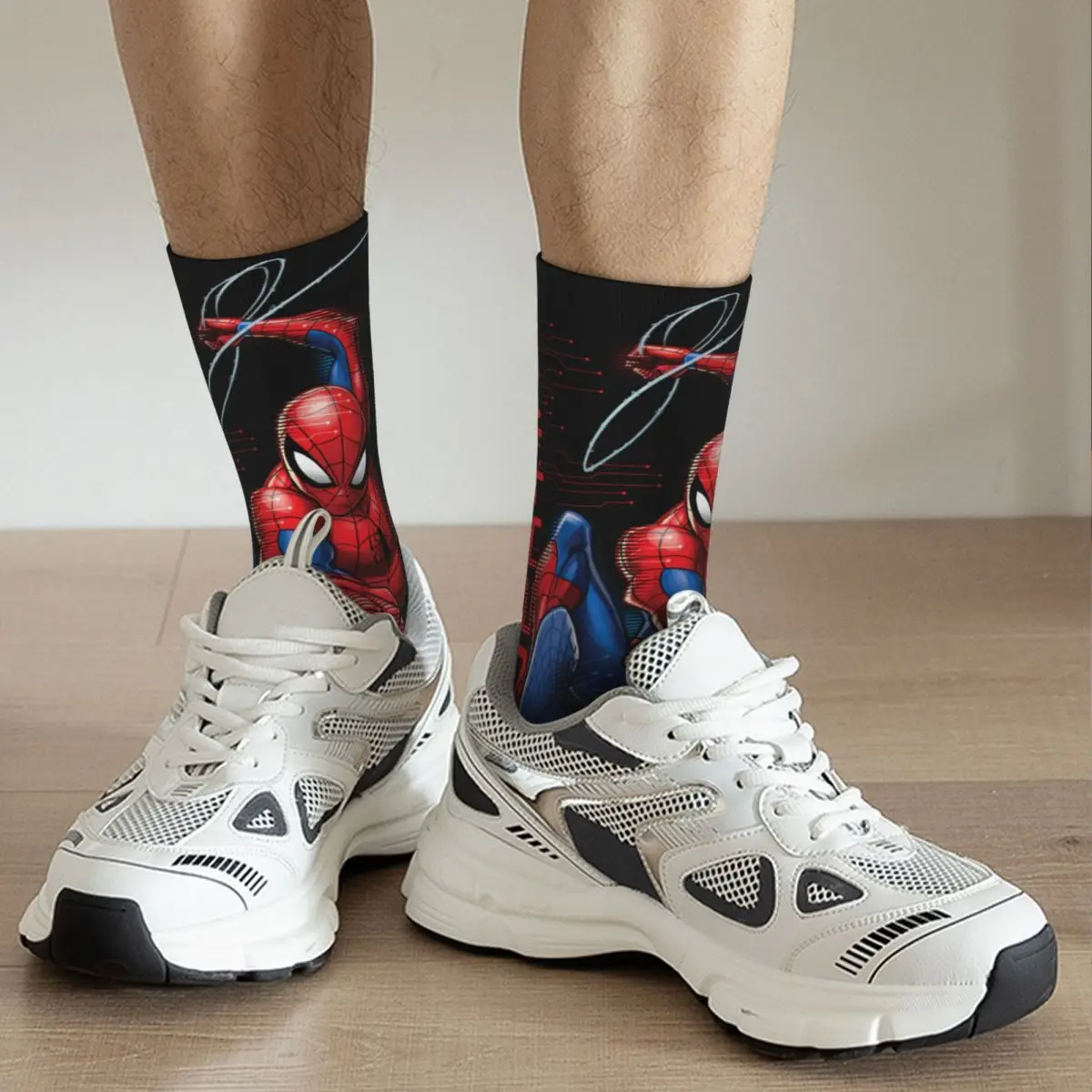 Spider Man Character Art Socks for Girls Warm Casual Cartoon Socks Harajuku Merch calzini a tubo centrale miglior regalo