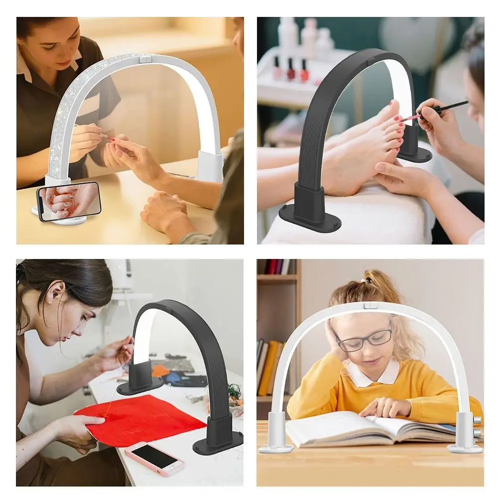 stepless-dimming-u-shaped-nail-lamp-with-phone-stand-tricolor-dimming-half-moon-beauty-lamp-eye-protect-adjustable
