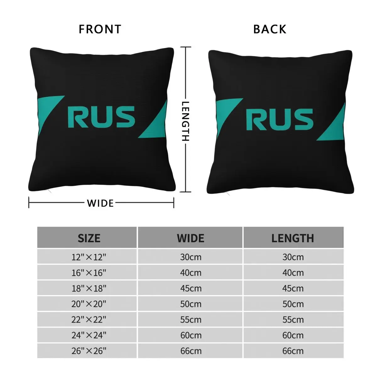 George Russell Banner Square Pillowcase Polyester Linen Velvet Pattern Zip Decor Throw Pillow Case Car