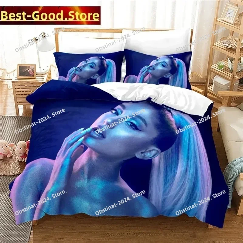 

Fashion Sexy Girl Ariana Grande 3D Bedding Set Duvet Cover With Pillowcase Set Home Textile Bedclothes Twin Full Queen King Size