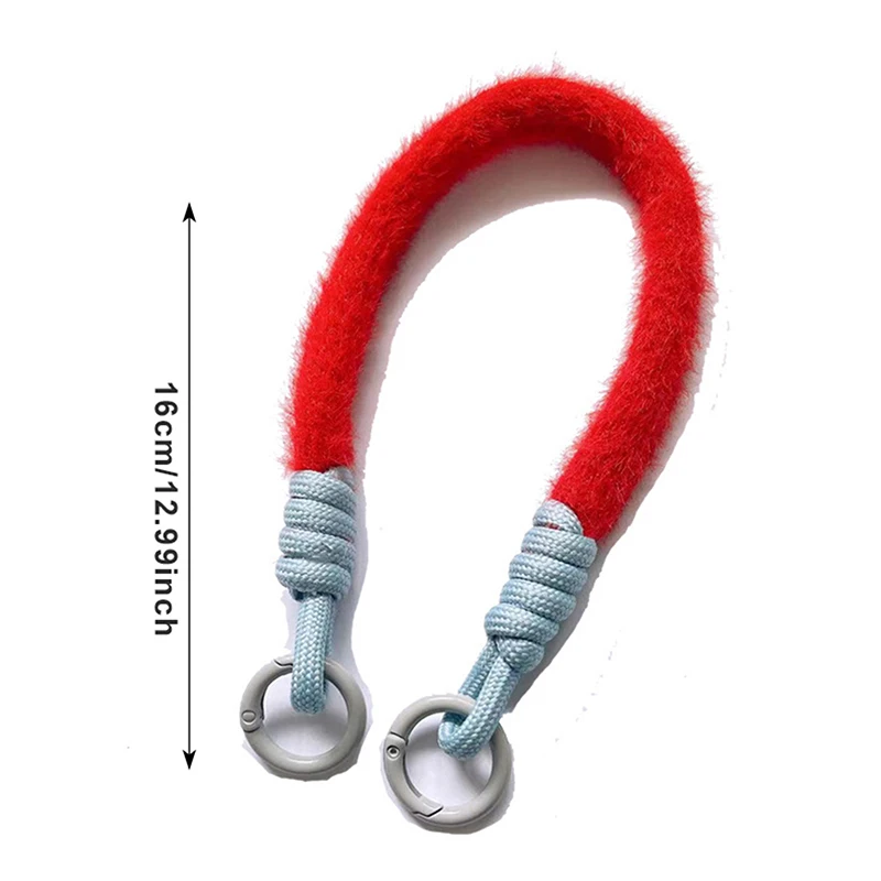Creatieve Pluche Lanyard Sleutelhanger Voor Telefoonhoes Vrouwen Anti Verloren Knoop Touw Riem Auto Sleutelhangers Diy Accessoires Mode Sleutelhanger