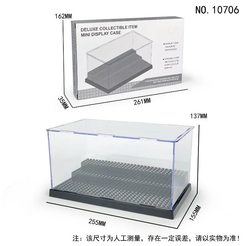 Compatible with Lego bricks suitable for action figures 3 steps, transparent dustproof acrylic storage box can be folded. - view 5